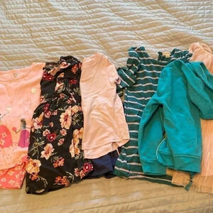 Girls size 3T bundle - dresses-pjs - zip up- skirt -top